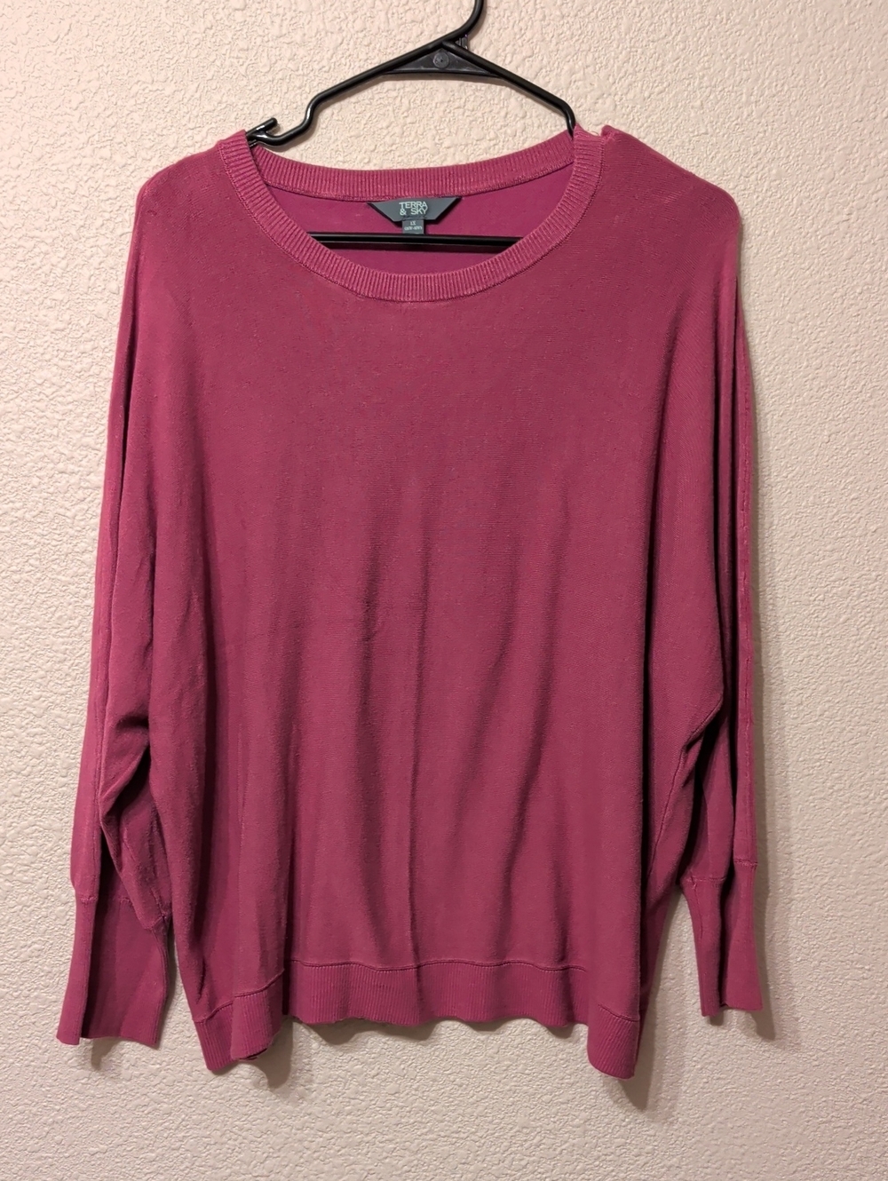 Terra & Sky Dusty Rose Crewneck Sweater
